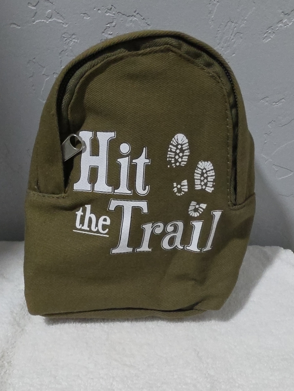 Hit the Trail Olive Canvas Mini Backpack